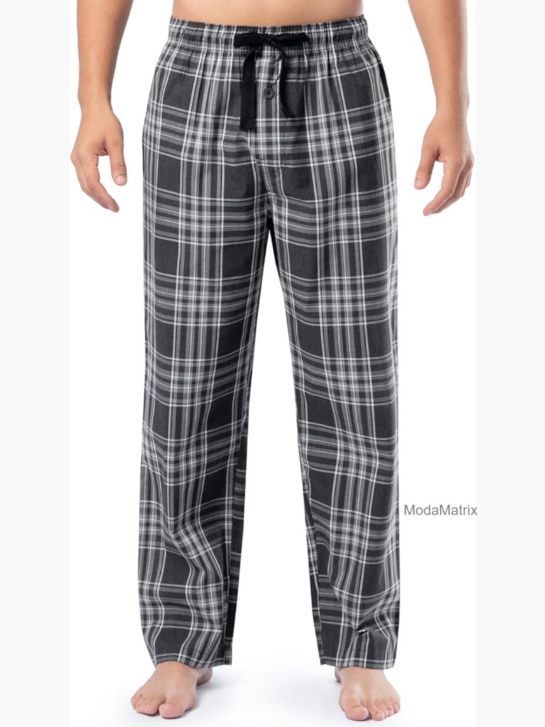 Mens Broadcloth Woven Sleep Pajama Pant  Large Cotton Polyester